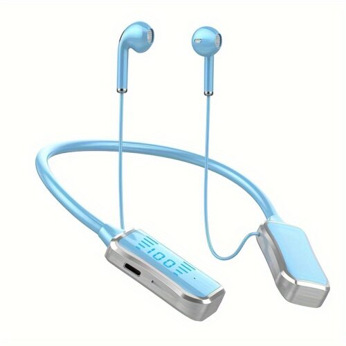 Vizin India KL 50 Bluetooth Earphones With Led Display And Clear Sound System   - Blue
