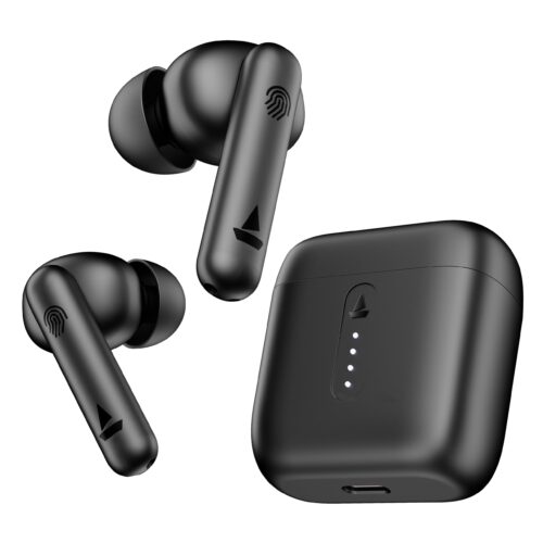 Boat Airdopes 141 Bluetooth Truly Wireless In Ear Earbuds With Mic, 42 Hours Playtime, Beast Mode Low Latency Up to 80 ms for Gaming, Enx Tech, ASAP Charge, IWP, IPX4 Water Resistance - Black