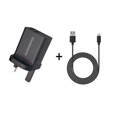 RIVERSONG DUAL-PORT WALL CHARGER & LIGHTNING CABLE KIT AD 29
