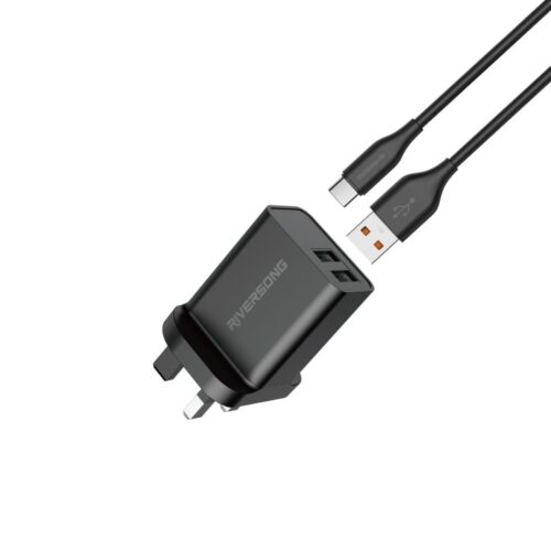 RIVERSONG DUAL OUT PUT FAST CHARGER TYPE-C
