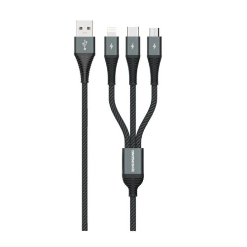 RIVERSONG NYLON 3 IN 1 USB CABLE C 61