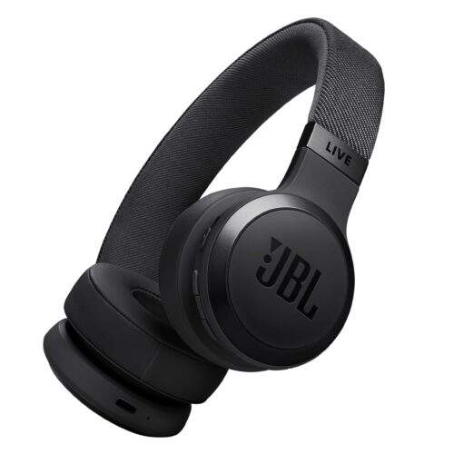 JBL LIVE 670 NC Wireless On-Ear Headphones with True Adaptive Noise Cancelling Wireless Over-Ear Headphones, Pure Bass Sound, Smart Ambient, Bluetooth 5.3, Le Audio, VoiceAware, 64H Battery - Black