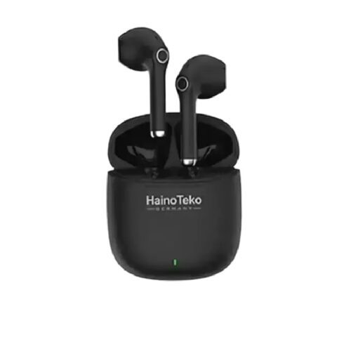 Haino Teko Air 18 Germany True Wireless Earphone With Super Clear Microphone Multi Functional Touch Control Designed For IPhones and Android - Black