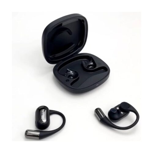 Haino Teko Germany OWS H3 True Wireless Open Ear Earphone With Super Clear Mic And High Bass Sound Quality - Black