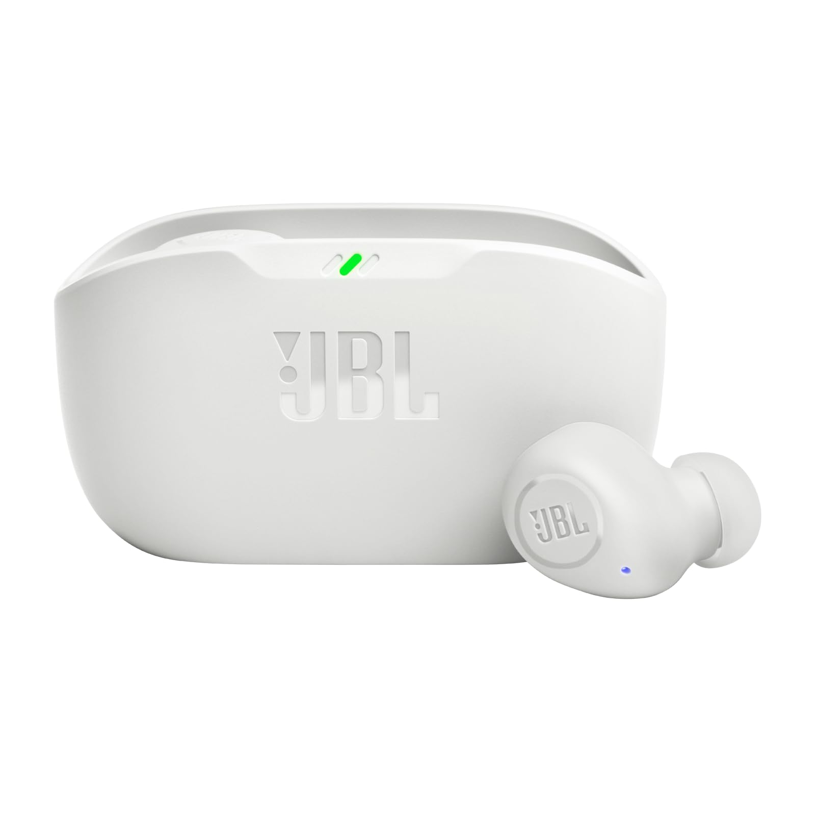 JBL Wave Buds True Wireless Earbuds, Deep Bass, Comfortable Fit, 32H Battery, Smart Ambient Technology, Hands-Free Call, Water and Dust Resistant - White