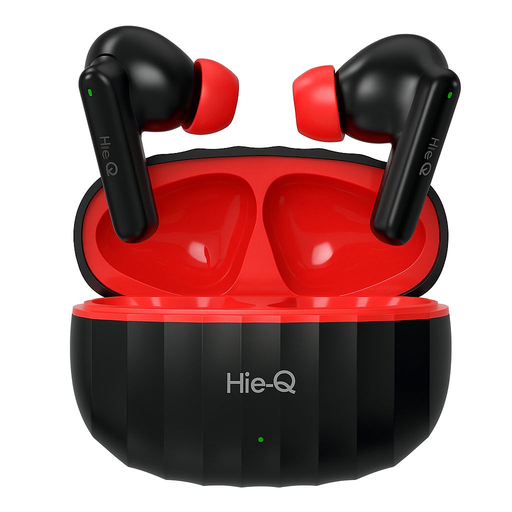 Hie q Q5 Active Noise Canceling  & 4 Mic Enc & Hd Tws Earbuds And High Quality Sound System  - Black