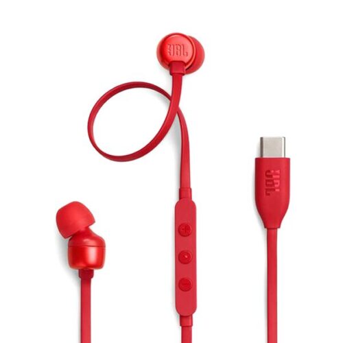 JBL TUNE 310-TYPE-C USB WIRED HI-RES IN-EAR HEADPHONE - RED