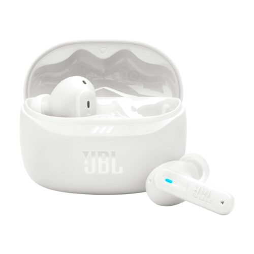 JBL Tune Beam 2 True Wireless Adaptive Noise Cancelling with Smart Ambient Earbuds, Personi-Fi 3.0, Multi-point connection, 6-Mics Technology, 48H Battery, Water and Dust Resistant - WHITE
