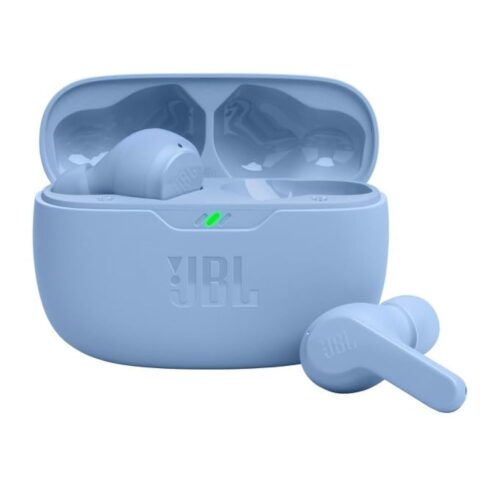 JBL Wave Beam True Wireless Earbuds, Deep Bass, Comfort Fit, 32 H Battery, Smart Ambient, TalkThru, Hands Free + VoiceAware, Water and Dust Resistant  - Blue