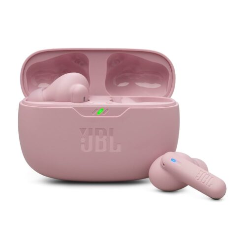 JBL Wave Beam 2 Adaptive Noise Cancelling With Smart Ambient True Wireless Earbuds, Deep Bass, Comfort Fit, 40H Battery, Hands-Free + VoiceAware, Water and Dust Resistant - Pink