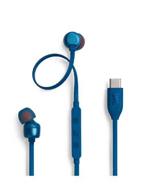 JBL TUNE 310-TYPE-C USB WIRED HI-RES IN-EAR HEADPHONE - BLUE