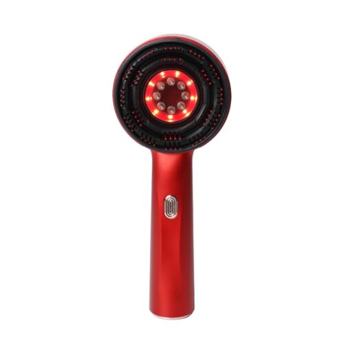 Electric Scalp Brush Scalp Care Hair Care Scalp Serum Can Be Used Red LED Waterproof Rechargeable Cordless With Storage Bag, Portable Deep Massager For Hair & Head Relax - Red