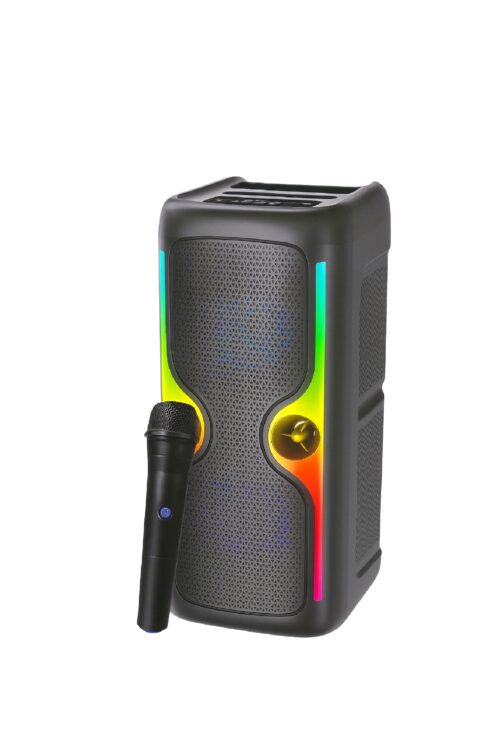 K Broad Portable Wireless Bluetooth Speaker With One Wireless Mic & Usb Slot / Tf Card Slot / Rgb Light With Carry Handle KTS - 2033 - Black