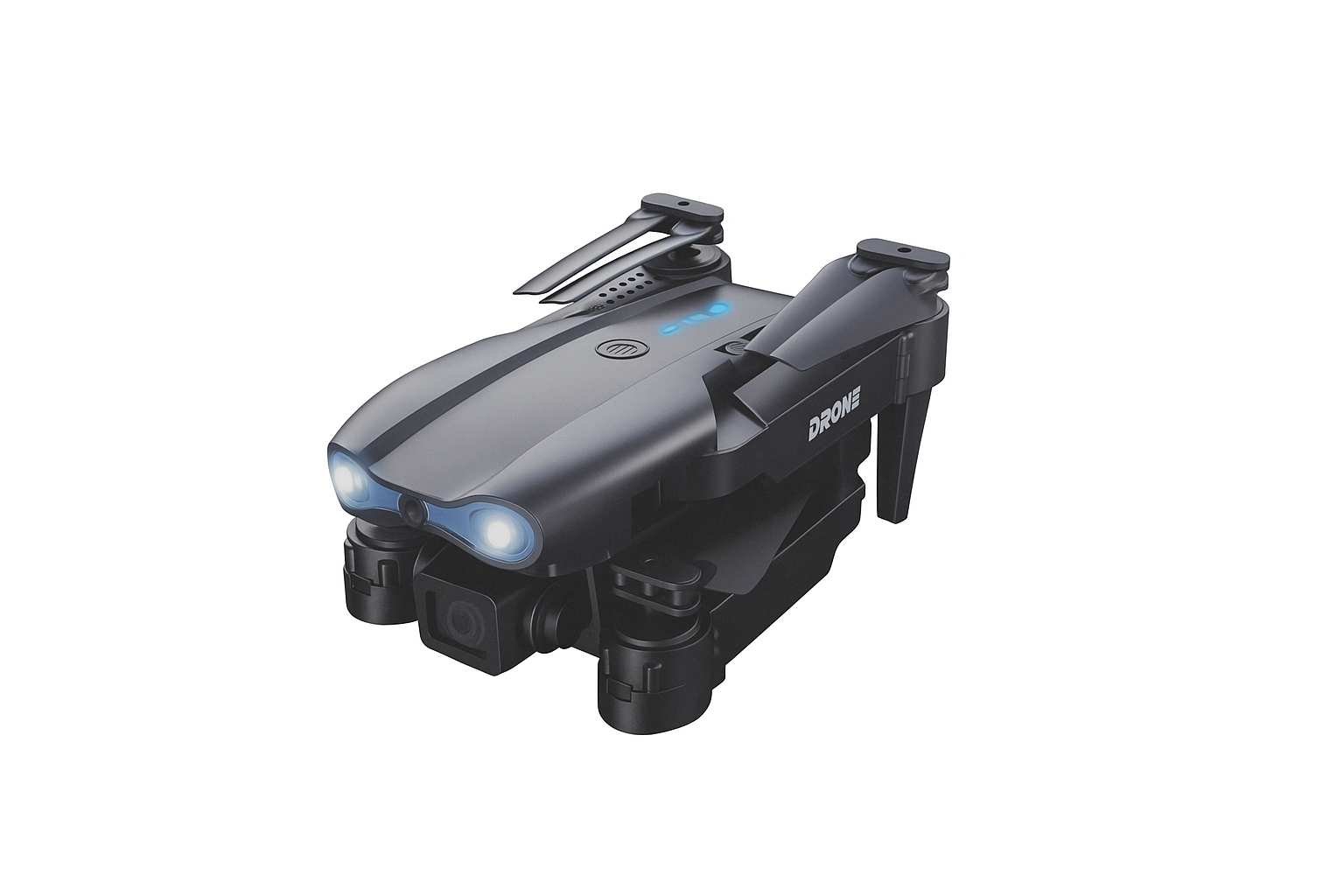 Drone E 99 Foldable Mini Drone Dual Camera With Remote Control / 90° Up And Down Adjustment / 360° Stunt Tumbling / Brushless Motor - Grey