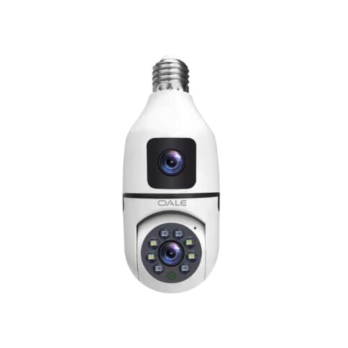 OALE iHome 02+ Dual-Line Audio 360° Security Camera with Bulb Design, 2K Resolution, Night Vision, Motion Detection