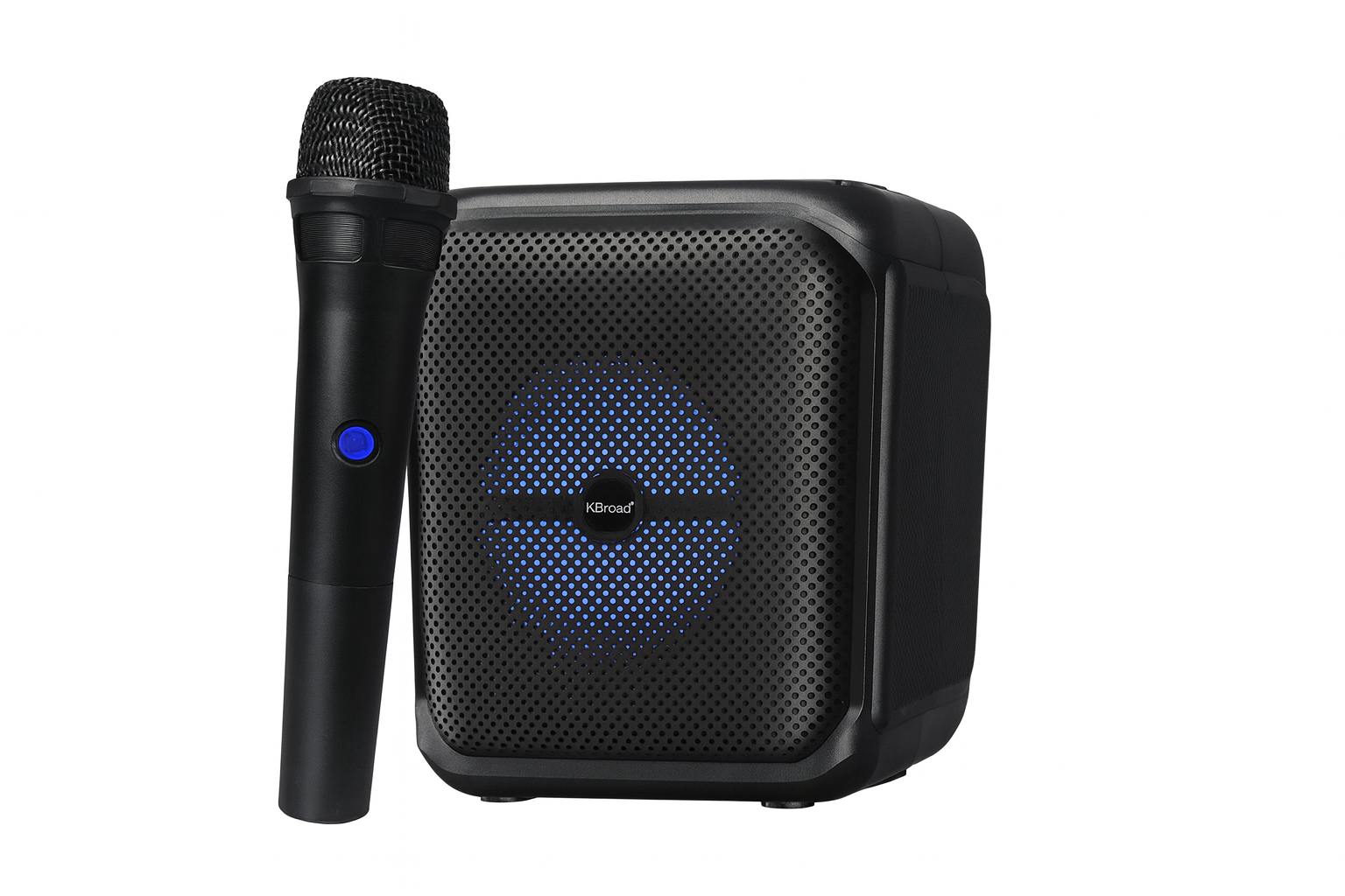 K Broad KTS-2308 Portable Wireless Bluetooth Speaker With One Wireless Mic ,Usb & Tf Card Slot , 4 Inch Speaker Drive Size - Black