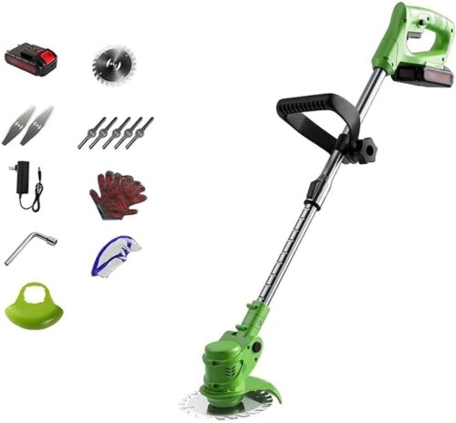 Portable Electric Grass Cutter With One Lithium Battery And Carry Handle & Protection Glass & 3 Type's Blades