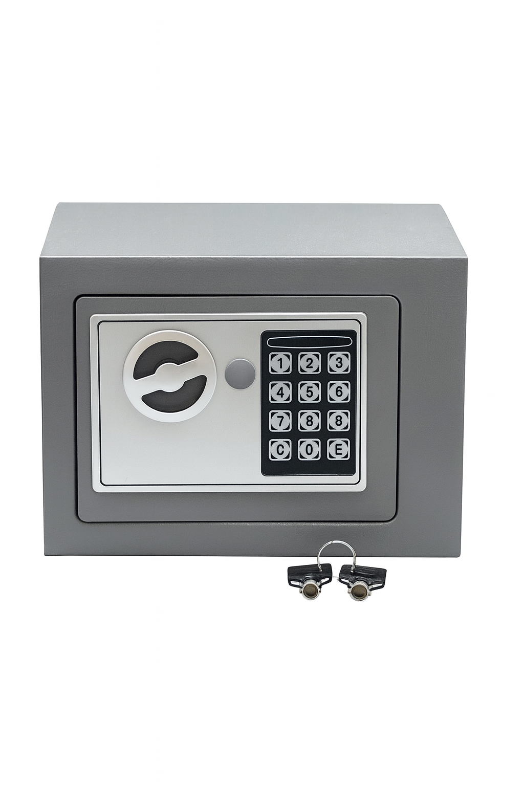 T-17 Mini Safe Box For Home Security, Electronic Money Box with Digital Keypad and Keys, Small Safe Lock Box Steel Constructed, 4.6L, Safe for Money Jewelry Document
