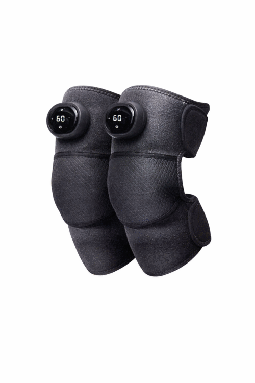 Shoulder Massager Knee  And Elbow Massager With Heat And Vibration Rechargeable Massager / Led Screen / Intelligent Timer 20 Minutes / 2 Pairs - Black