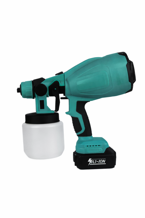 Portable HVLP Wireless Spray Gun With 2  Lithium Battery  - Green