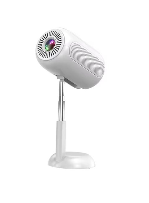 Smartbarry HT10 LED Projector, Full HD, WiFi & Bluetooth, HDMI/USB, White, Movies/Gaming/Presentations, Android 12, 4K Support, 25x6x24 cm, Portable