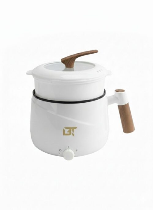 BT-02 Electric Coking Port 1.5L Multi - Functional With Non - Stick Coating, Detachable Steamer, Two Layer Design - Whight