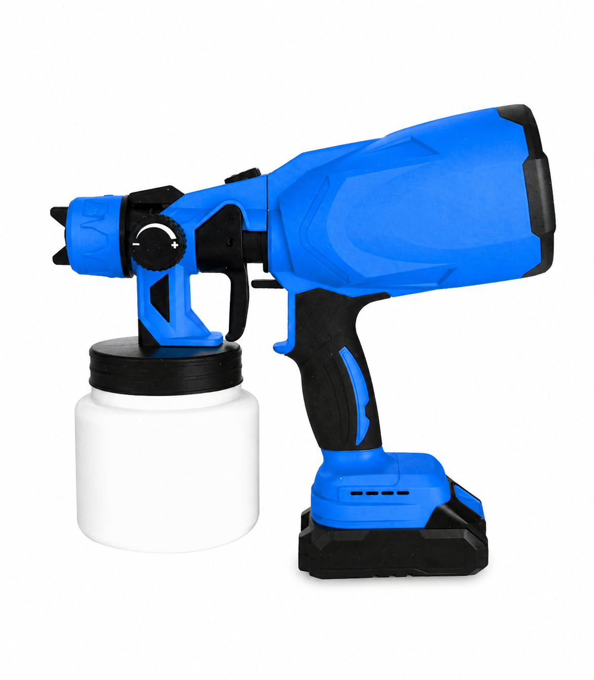 DENX DX-3315 Cordless Paint Sprayer with 2 Batteries  21V 4.0Ah Cordless Spray Paint Machine 5 Nozzles 3 Patterns 800 ml Battery Powered Paint Sprayer High Pressure Electric for Home Furniture - Blue