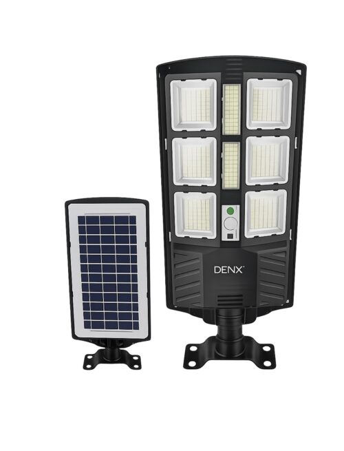 DENX DX-2355 Solar Street Light 12 Hours Full Power Light Control / High-Efficiency Solar Panel / Weather Resistant / Fast Charging / Weatherproof Design / Light Control / Remote Control