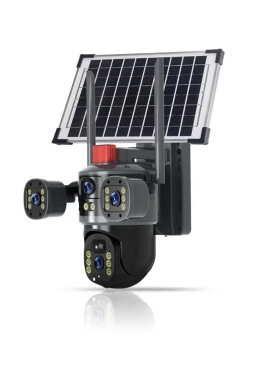 Calus Solar-powered, 4G-enabled outdoor security camera teaturing dual-lens HD video, Al motion detection, night vision, two-way audio, and weatherproof design AI Solar Camera 2 in 1 - Free Delivery
