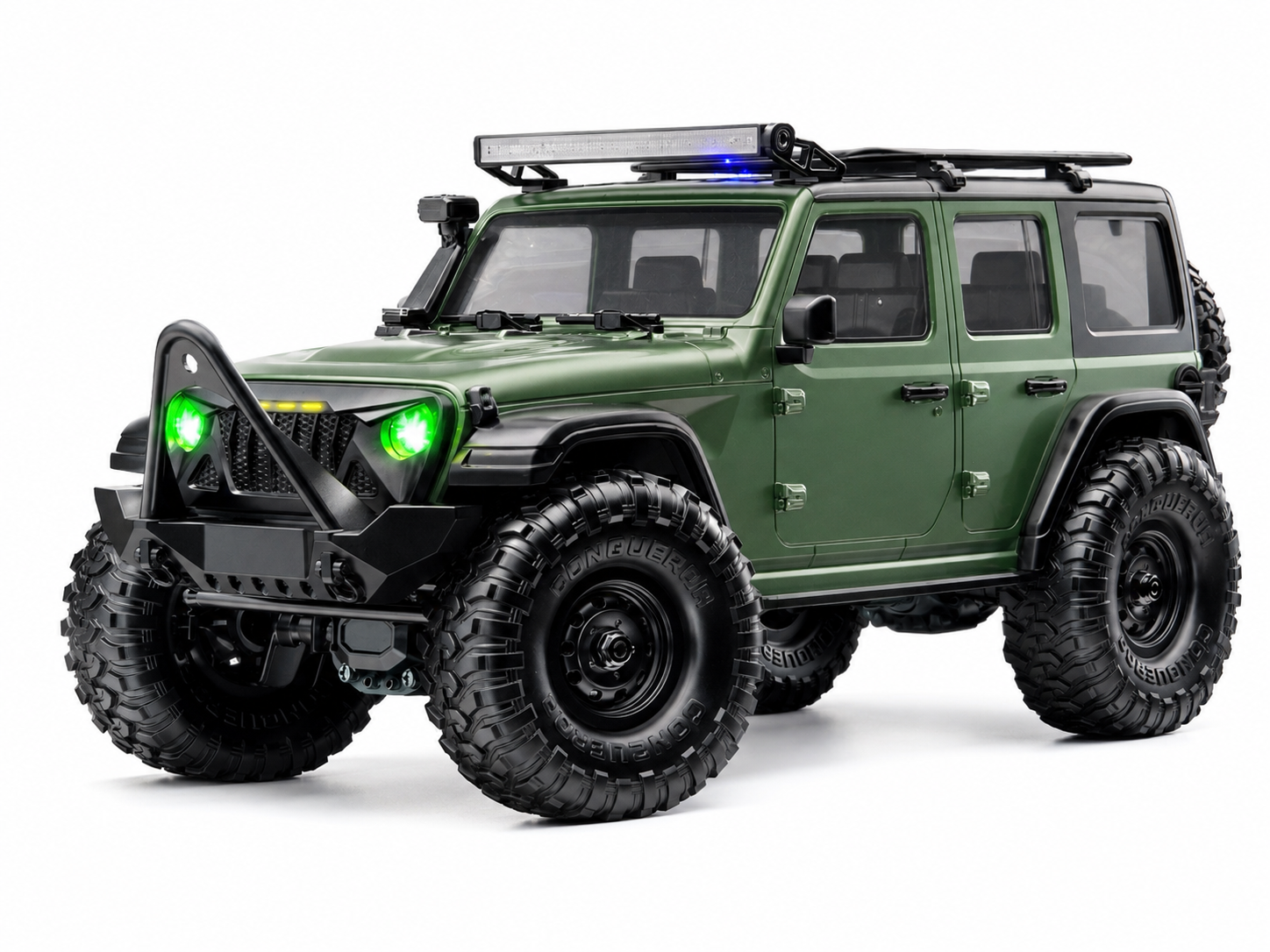 HB-R1605 1:16 Scale Remote Control Model Metal 4WD Off-Road Climbing Car Toy, Green - Free Delivery