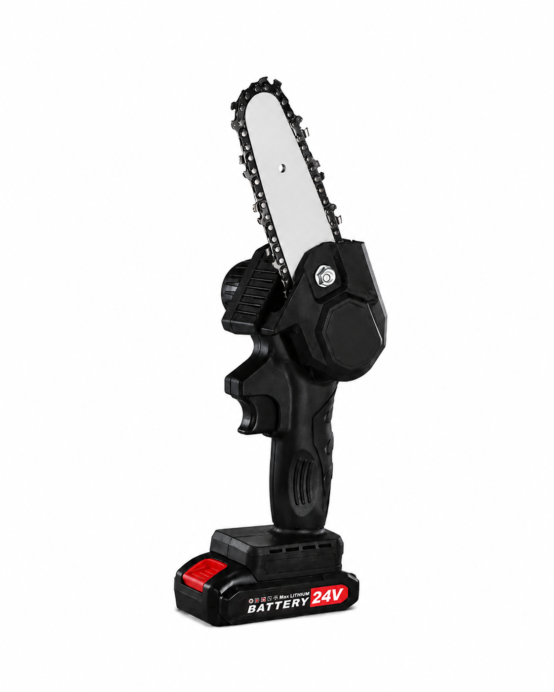 Mini Electric 4-Inch Cordless Chainsaw 24V Battery Handheld Lightweigh Chainsaw for for Garden, Bush, Tree, Branch, Wood Cutting Machine - Free Delivery