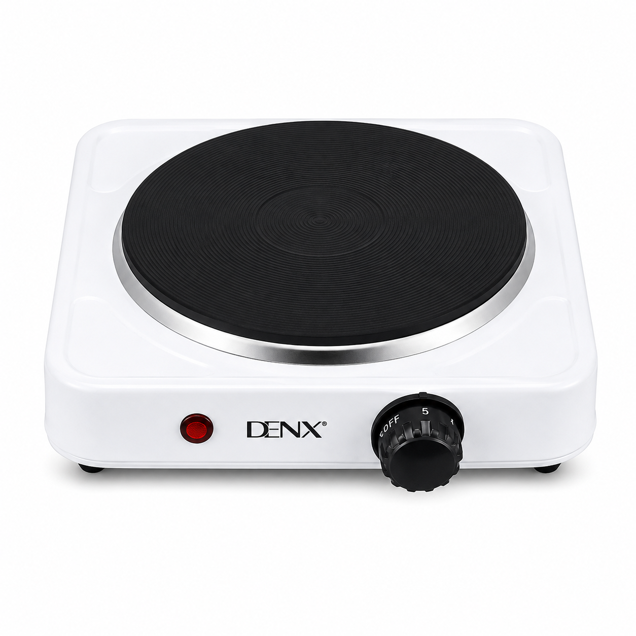 DENX DX2801 Single Hot Plate - Compact 1000W Electric Burner, Portable Countertop Stove for Home, Office & Travel - Free Delivery