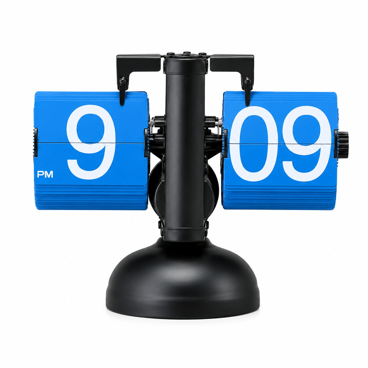 Retro Flip Clock black & sky blue