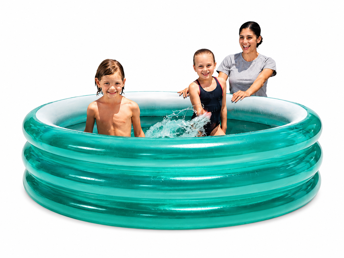 Inflatable Ring Type Swimming Pool With Electric Pump - Free Delivery