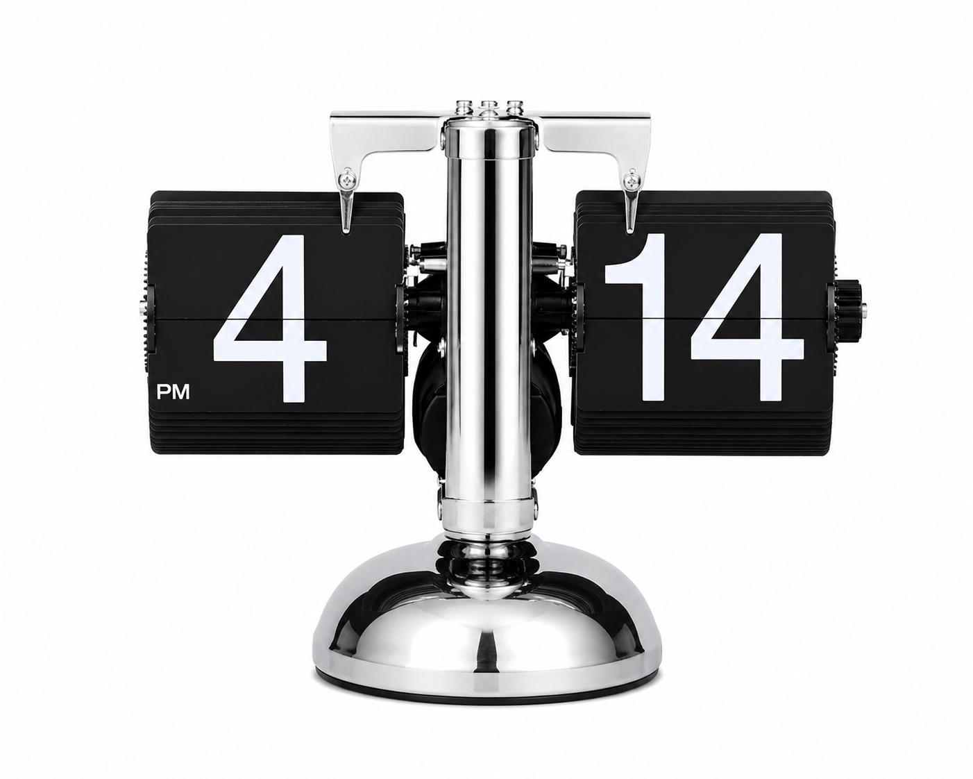 Retro Flip Clock Black & Silver