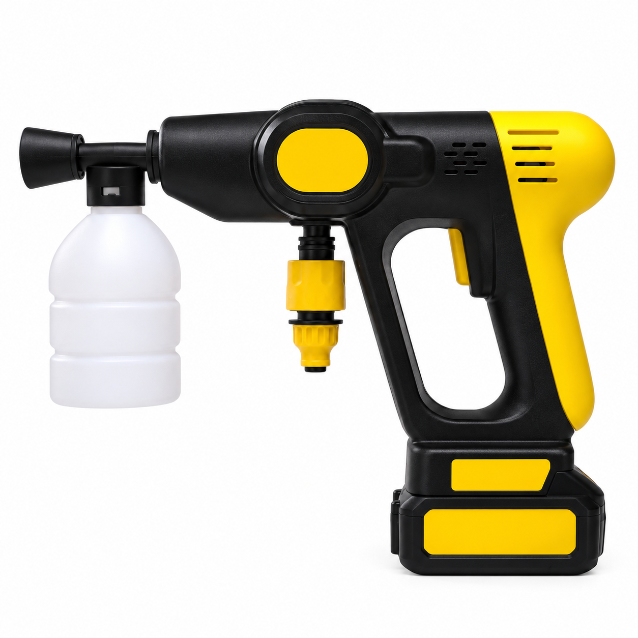 DENX DX2595 21V Portable Cordless High Pressure Washer – 180W Electric Power Washer Gun with Multiple Spray Modes, Foam Bottle, 5m Hose for Car Wash, Floor Cleaning & Garden Watering
